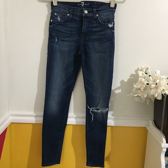 7 For All Mankind Denim - 7 FAM  distressed denim jeans